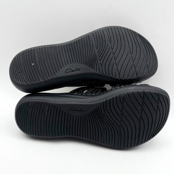 Clarks Womens Laurieann Dusk Sandals US 6 M EU 36 Black Slip On GUC - Picture 11 of 13